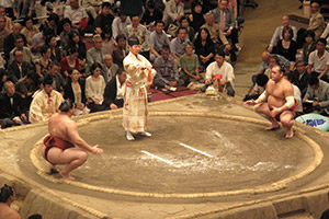 Tournoi de sumo au Ryogoku Kokugikan