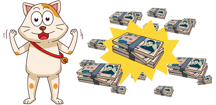Liasses de billets de 10 000 yens