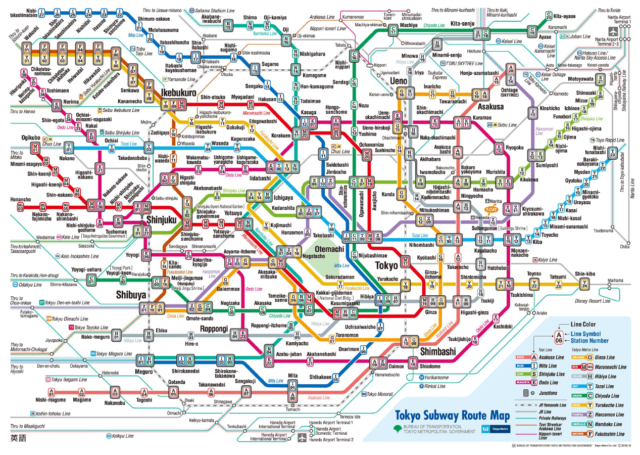Plan du métro tokyoïte