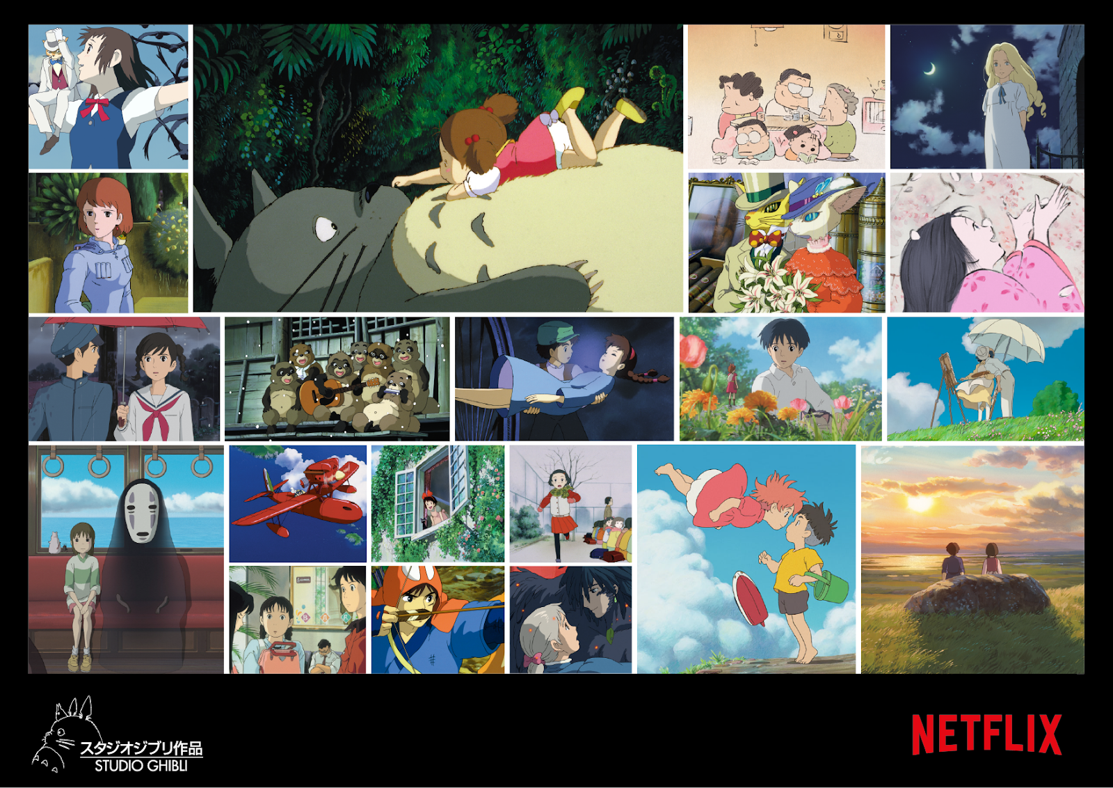 Images des 21 films Ghibli du catalogue Netflix